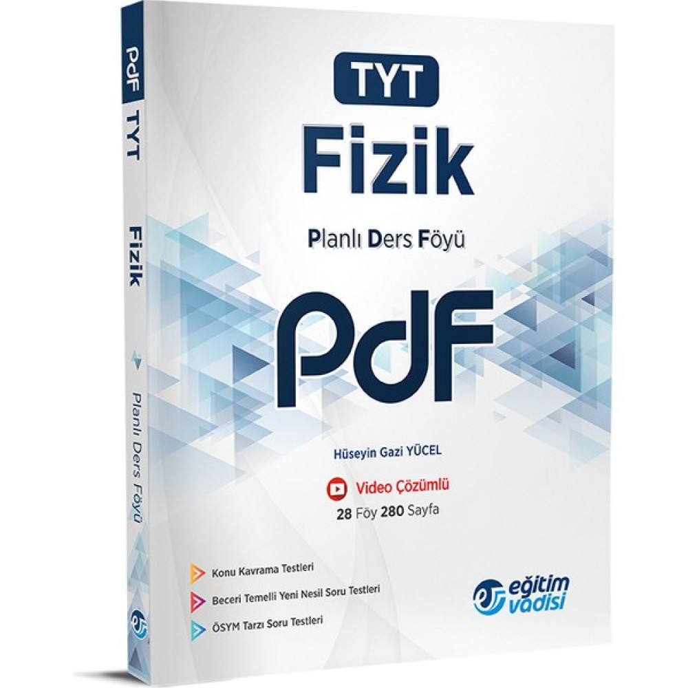 Eğitim Vadisi Yayınları Eğitim Vadisi Tyt Fizik Pdf (Planlı Ders Föyü) Ders Sınav Kitapları Fiyatı