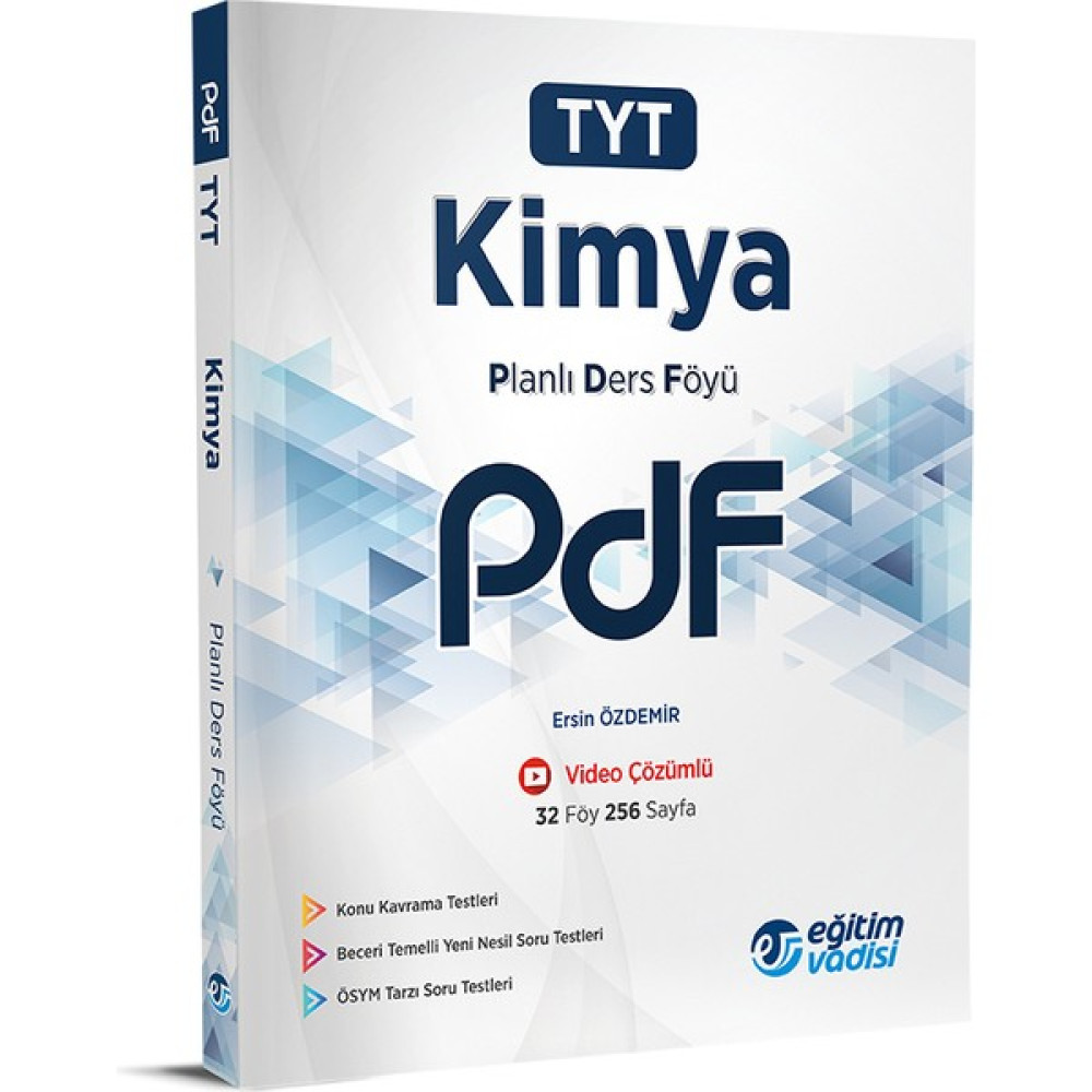 Eğitim Vadisi Yayınları Eğitim Vadisi Tyt Kimya Pdf (Planlı Ders Föyü) Ders Sınav Kitapları Fiyatı
