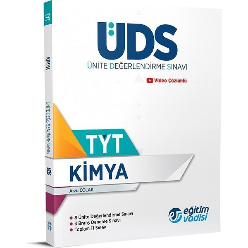 Eğitim Vadisi Yayınları TYT Kimya Uds Ünite Değerlendire Sınavı Yeni 2022 Temel Yeterlilik Testi (TYT) Fiyatı