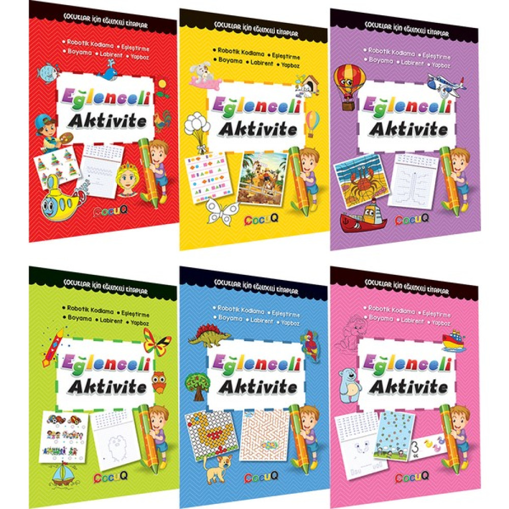 Eğlenceli Aktivite Serisi 6 Kitap Set Okul Öncesi Eğitici & Öğretici Kitaplar Fiyatı
