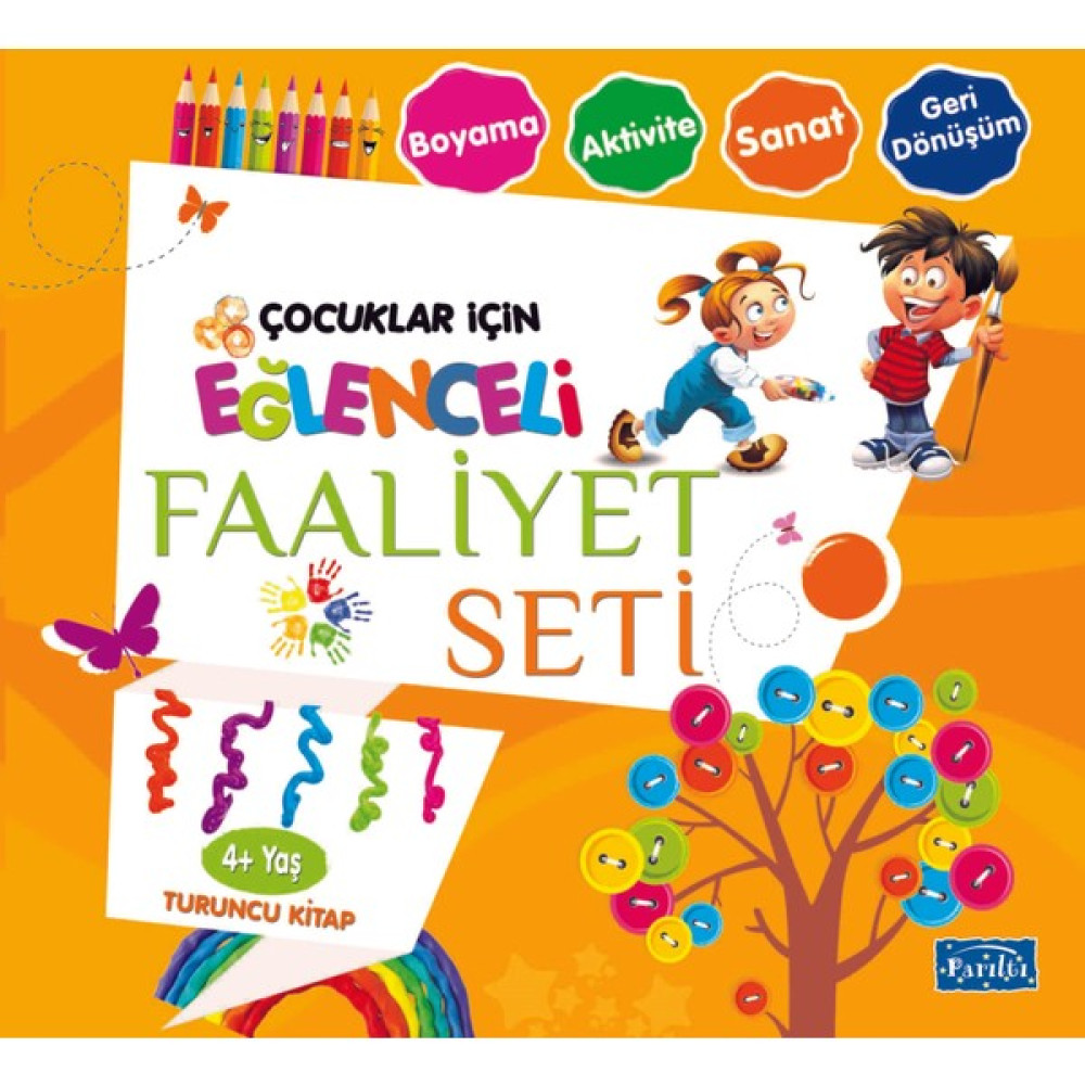 Eğlenceli Faaliyet Seti Turuncu Kitap - 4 Yaş Üzeri Okul Öncesi Eğitici & Öğretici Kitaplar Fiyatı
