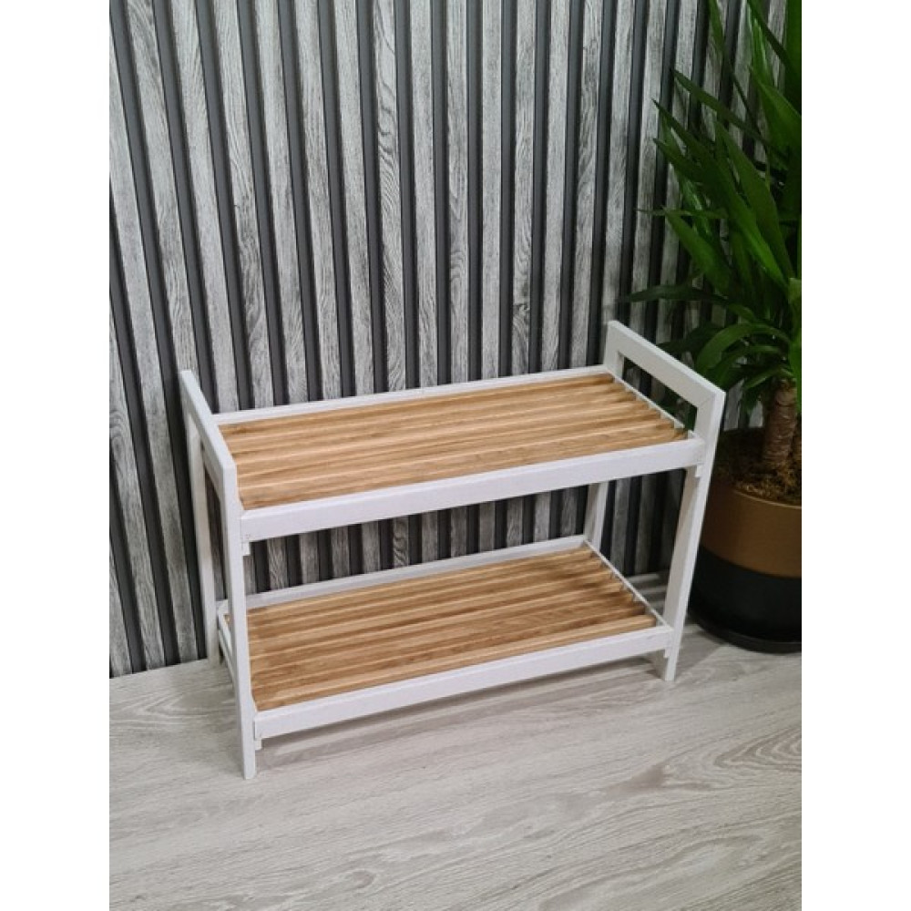 Egn Ahşap, Dekoratif 2'li Ahşap Ayakkabılık, Antre Hol, Düzenleyici Raf, Banyo Balkon Çok Amaçlı Raf, Kitaplık - Renkli Ayakkabılık Fiyatı