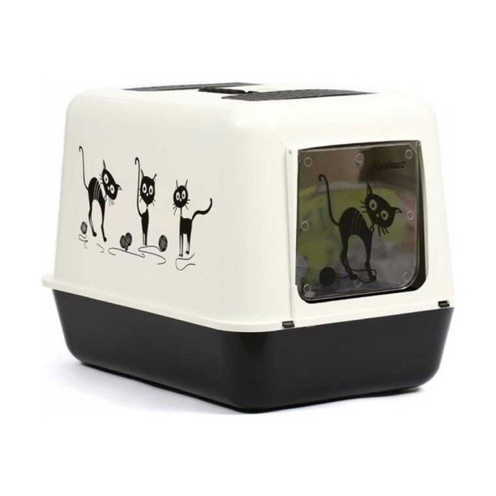 ego home Hediyeli Kapalı Kedi Tuvalet Kabı 54,5 x 39,5 x 39 cm Kırılmaz Flip Kapak Kürek Hediyeli Evcil Hayvan Ürünleri Fiyatı
