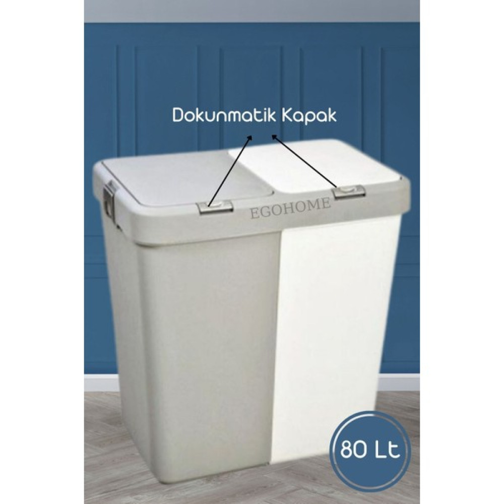 Ego Home Motek Kirli Sepeti ve Çöp Kovası Temizilik Çamaşır Dokunmatik Kirli Sepeti - Gri - Beyaz Oto Boyaları Fiyatı
