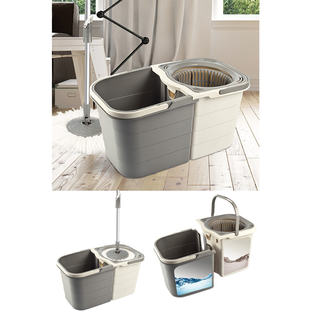 Egonex Duo Döner Başlıklı Double Temizlik Seti Spin Mop Duo 19 Lt Deterjan ve Temizlik Ürünleri Fiyatı