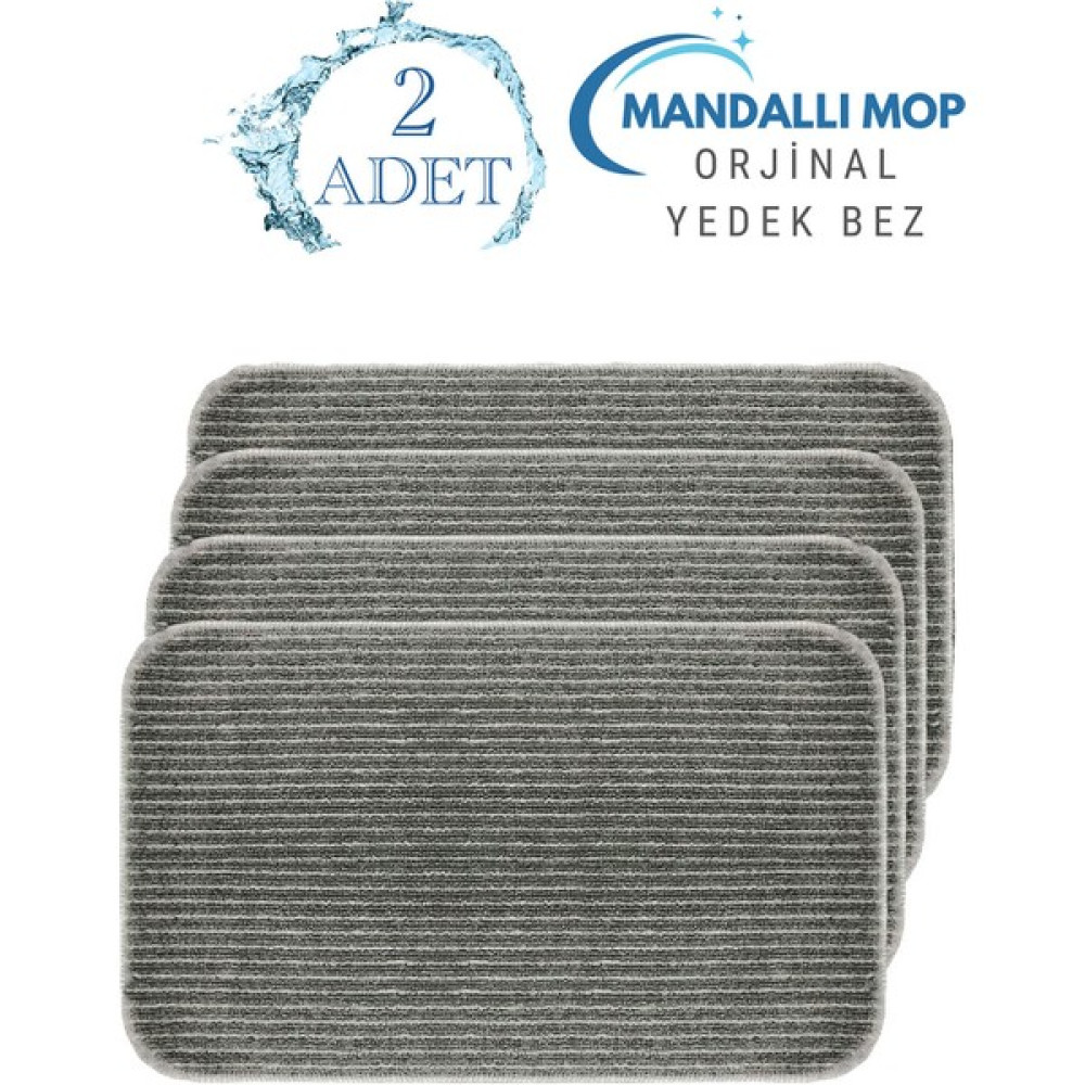Egonex Mandallı Mop Yedek Bezi 2 Adet Kir Göstermez Gri Renk Temizlik Malzemeleri Fiyatı