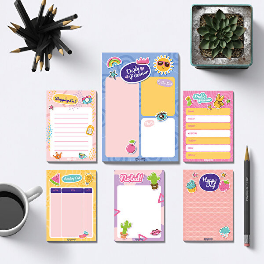 Egoya Shop Planlayıcı Set, Günlük, Haftalık, Alışveriş, Okuma Planlayıcı Set, Bloknot, Memopad, To Do, Notepad - A5 - A6 Komple Set Not Defteri & Bloknot Fiyatı