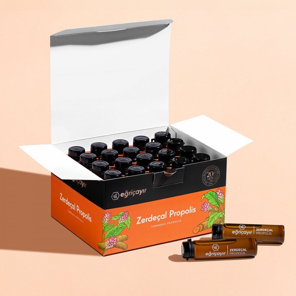 Eğriçayır Zerdeçal + Propolis Ampul Takviye Edici Gıda - 300 ml Diğer Fiyatı