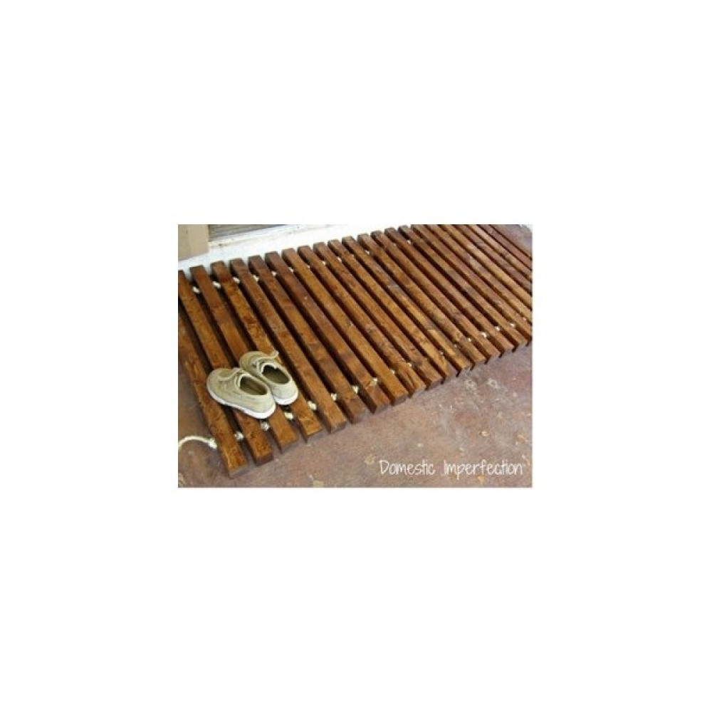 Egurra Ahşap Paspası - 60 x 40 cm - Kahverengi Paspas Fiyatı