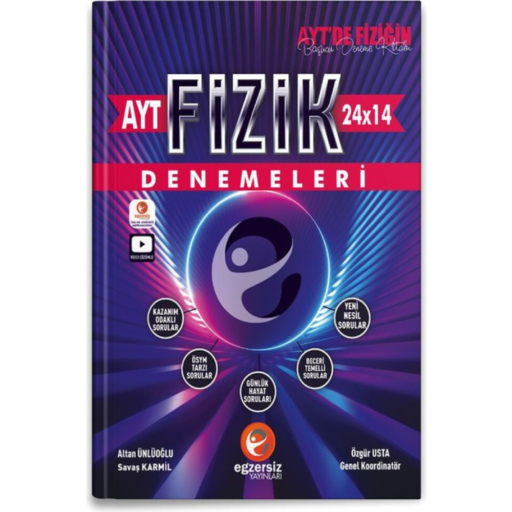 Egzersiz Yayınları AYT Fizik Denemeleri Fizik Fiyatı
