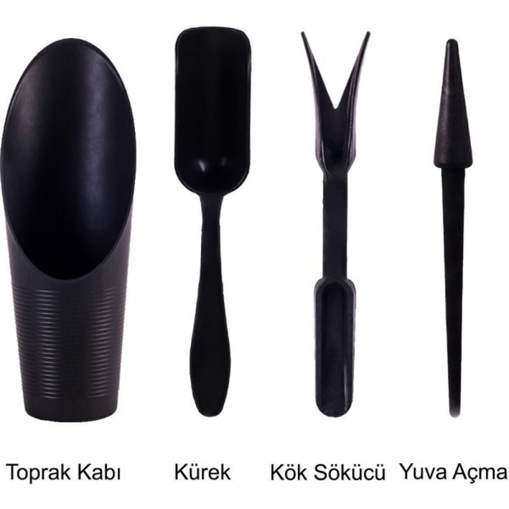 Egzotik Bahçe Kaktüs Dikim Seti Bakım Seti 4 Parça Toprak Kabı Kürek Kök Sökücü Yuva Açma Saksı ve Aksesuarları Fiyatı
