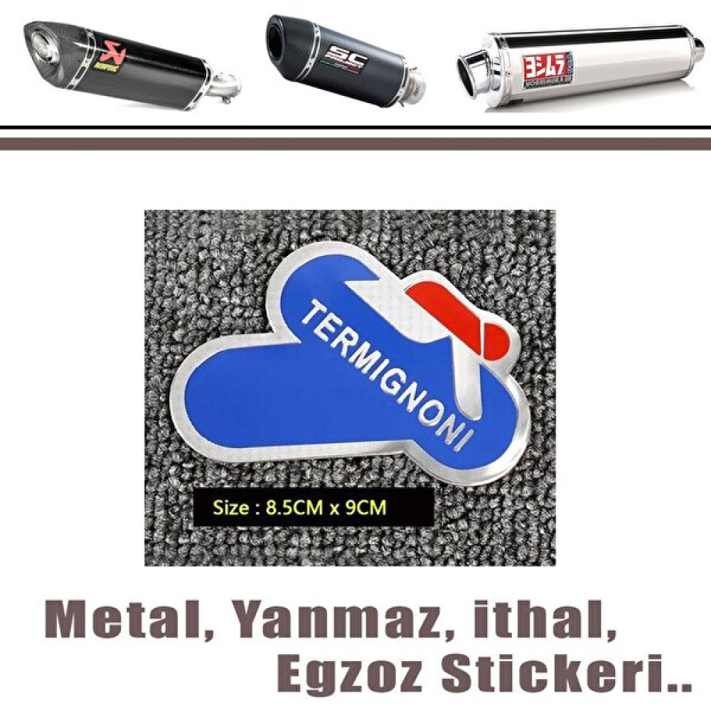 Egzoz Yanmaz Metal Sticker Termignoni Tuning - Modifiye Fiyatı