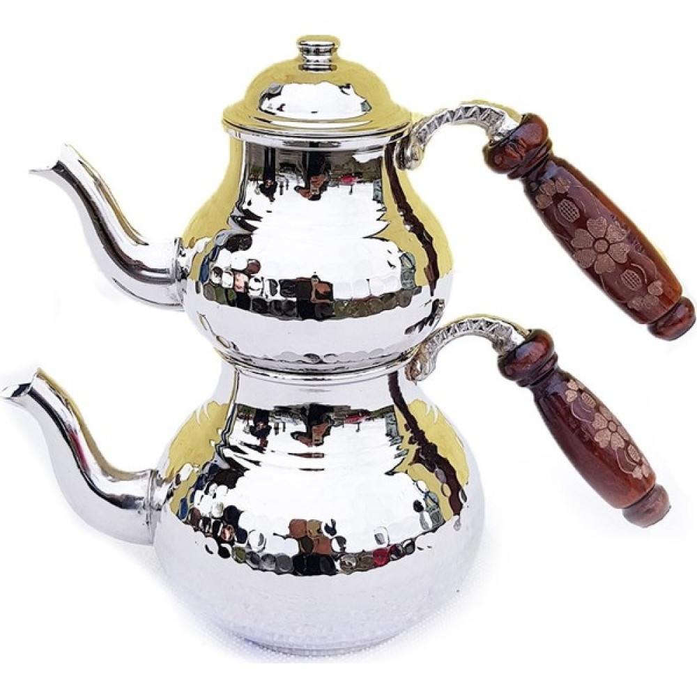 Eha Çaydanlık El Dövmesi Bakır Çaydanlık, Ahşap Saplı Çay / Çaydanlık Setleri Fiyatı