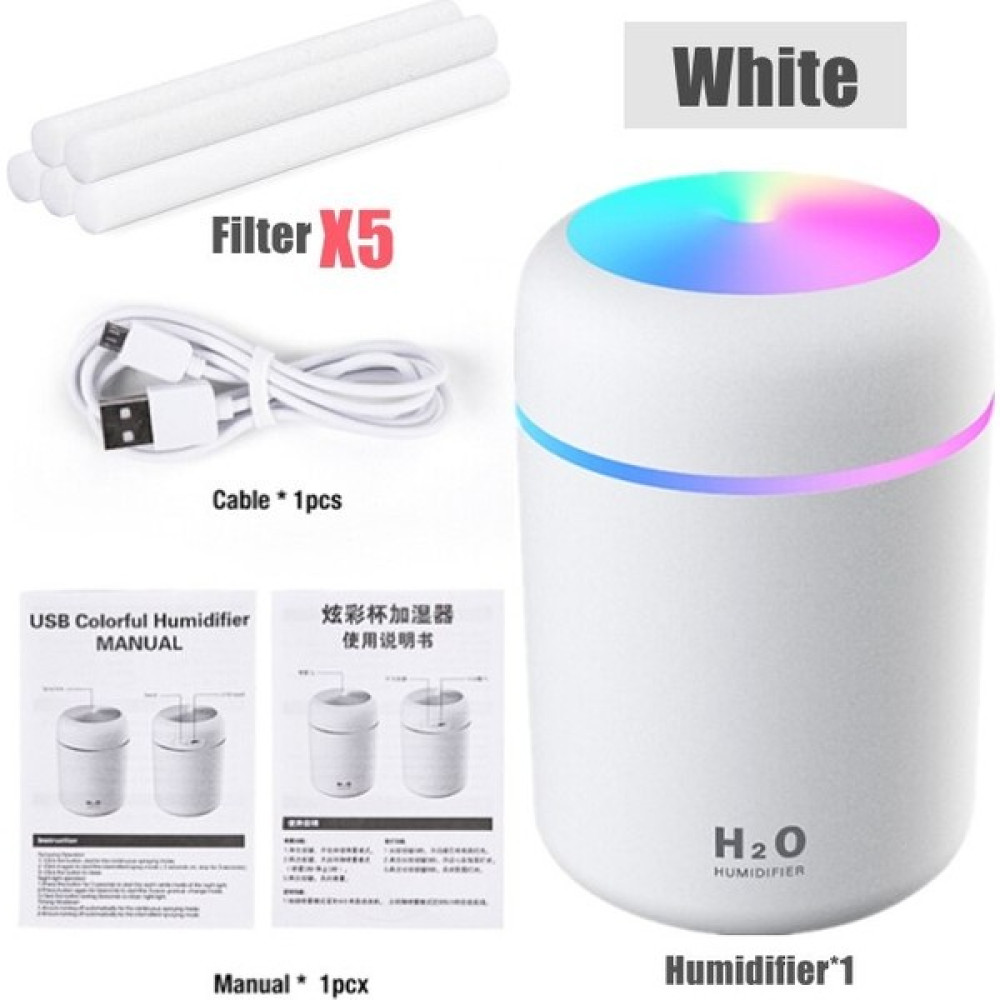EHEDIYE38 Işıklı Mini Ortam Oda Hava Nemlendirici ve Taşınabilir Buhar Makinesi H2O Humidifier - Beyaz Hava Temizleme - Nemlendirme Cihazları Fiyatı
