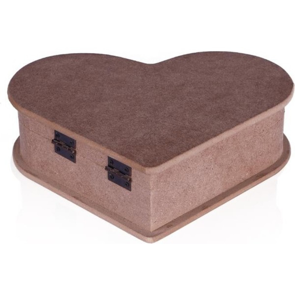 Ehobici Ahşap Kalp Kutu Büyük 26X21CM Sanatsal Malzemeler Fiyatı