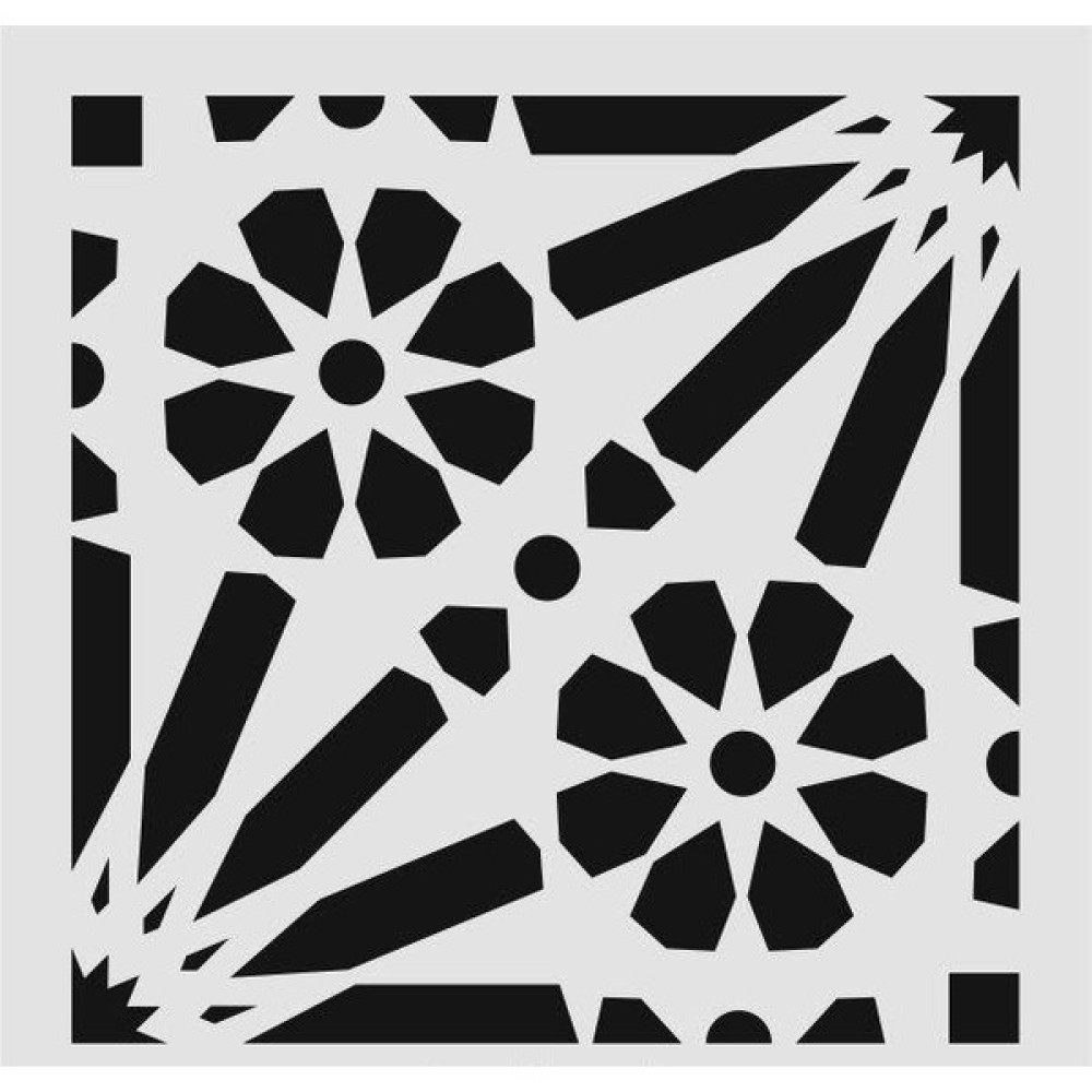 Ehobici Kare ve Fayans Desenler Stencil Şablon (20X20) KA-074 Akrilik Boya Fiyatı