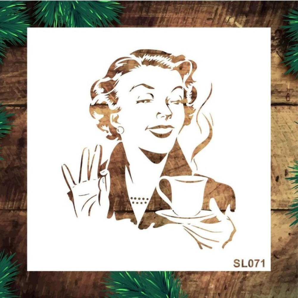 Ehobici Siluet Desenler Stencil Şablon (25X25) SL-071 Akrilik Boya Fiyatı