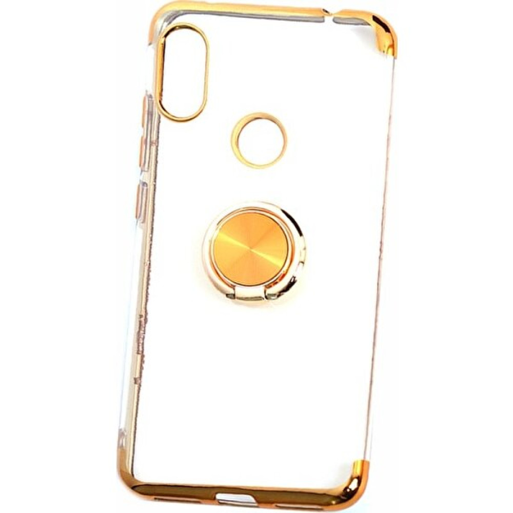 Ehr. Huawei Honor 10 Lite Yüzüklü Mıknatıslı Standlı Lazer Kaplama Kılıf Gold + Nano Ekran Koruyucu Cep Telefonu Kılıfı Fiyatı