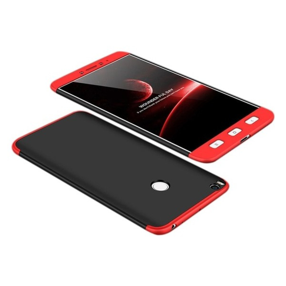 Ehr. Xiaomi Mi Max 2 360 Full Kapak Kılıf - Siyah - Kırmızı Cep Telefonu Kılıfı Fiyatı