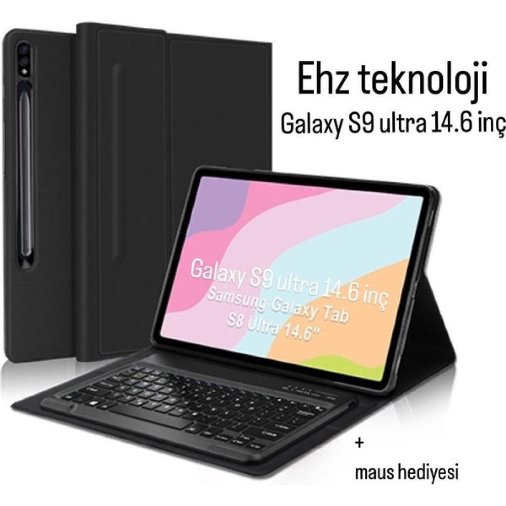EHZ Teknoloji Samsung Galaxy Tab S9 Ultra Keyboard Case 14.6”, Detachable Wireless Keyboard|smart Folio Cover With Pencil Holder|auto Sleep/wake Fo... Tablet Kılıfı Fiyatı