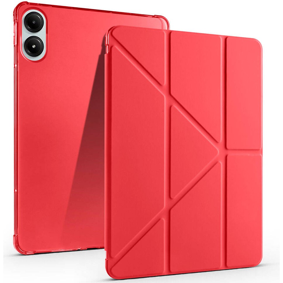 EHZ Teknoloji Xiaomi Poco Pad Uyumlu Kapak Kılıf Tri Folding Kalem Bölmeli Standlı Kılıf - Kırmızı Cep Telefonu Kılıfı Fiyatı