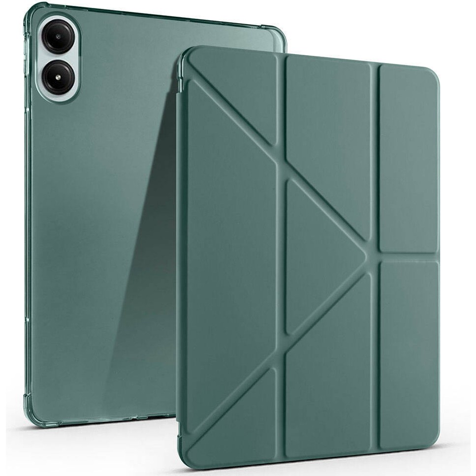 EHZ Teknoloji Xiaomi Poco Pad Uyumlu Kapak Kılıf Tri Folding Kalem Bölmeli Standlı Kılıf - Koyu Yeşil Cep Telefonu Kılıfı Fiyatı