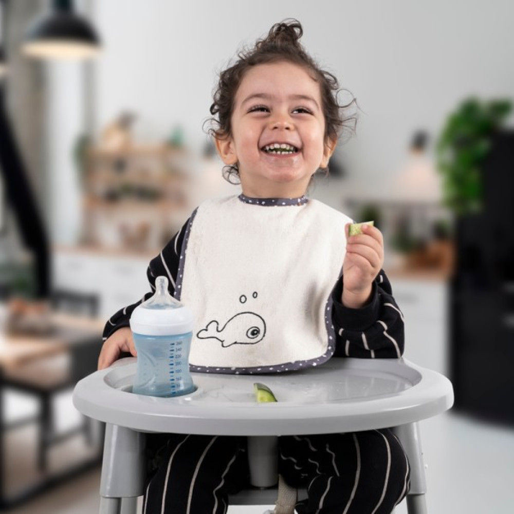 Eıfın Bebek Önlüğü Sıvı Geçirmez Bambu ve Pamuk Karışımı 2'li Set Mama Önlüğü - Ekru - Mavi - Standart Mama Önlüğü Fiyatı