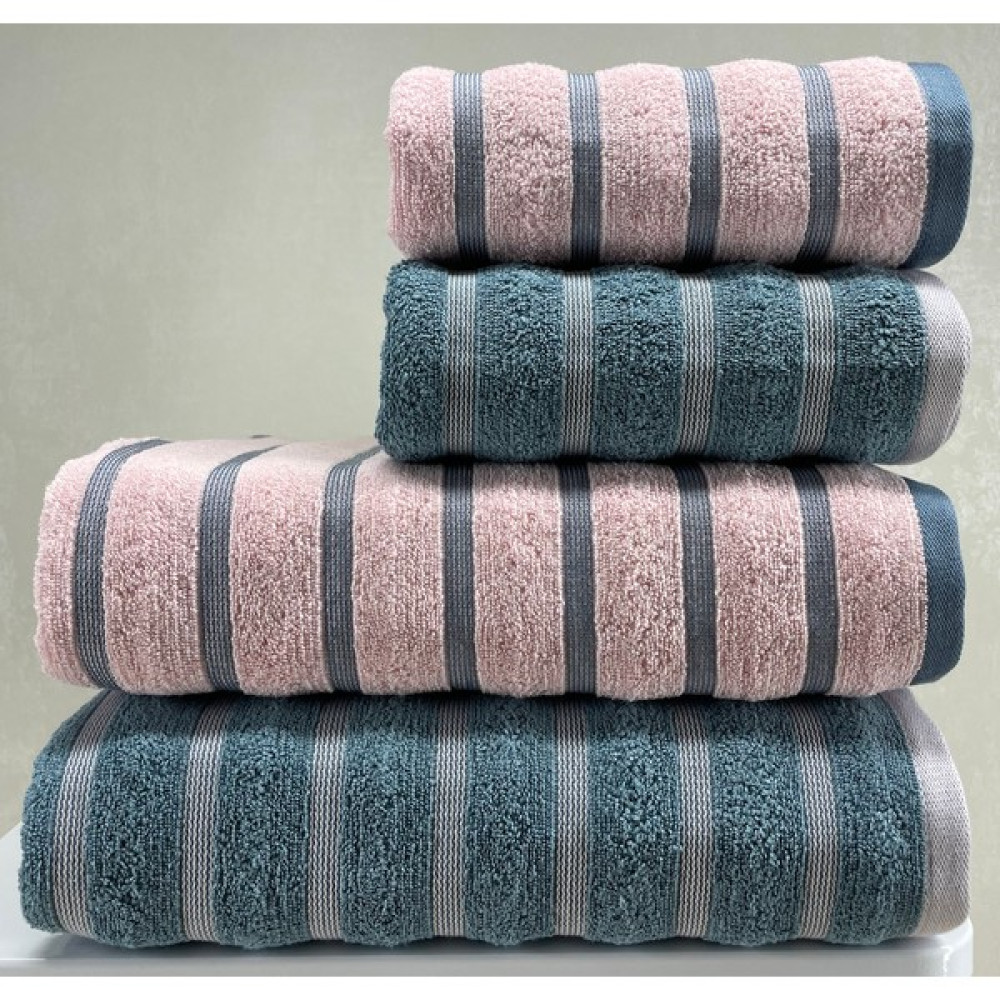 EIFIN Pamuk Yumuşak 4'lü Banyo Havlu Seti (2 Adet El,yüz&baş Havlusu ve 2 Adet Banyo Havlusu) - 70 x 140 cm - Mavi Banyo Havlusu Fiyatı