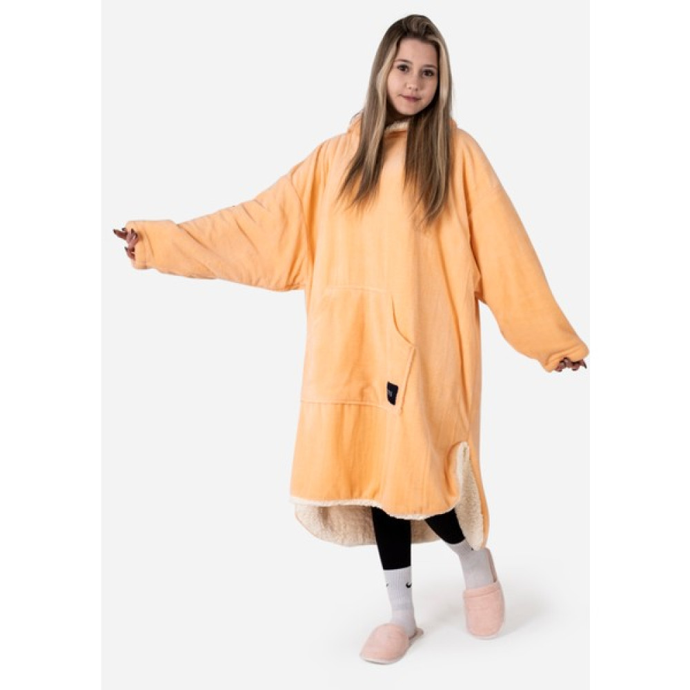 Eıfın Welsoft Oversize Giyilebilir Battaniye Panço Unisex Kapüşonlu Sweatshirt - Somon - 78 x 105 cm Battaniye Fiyatı