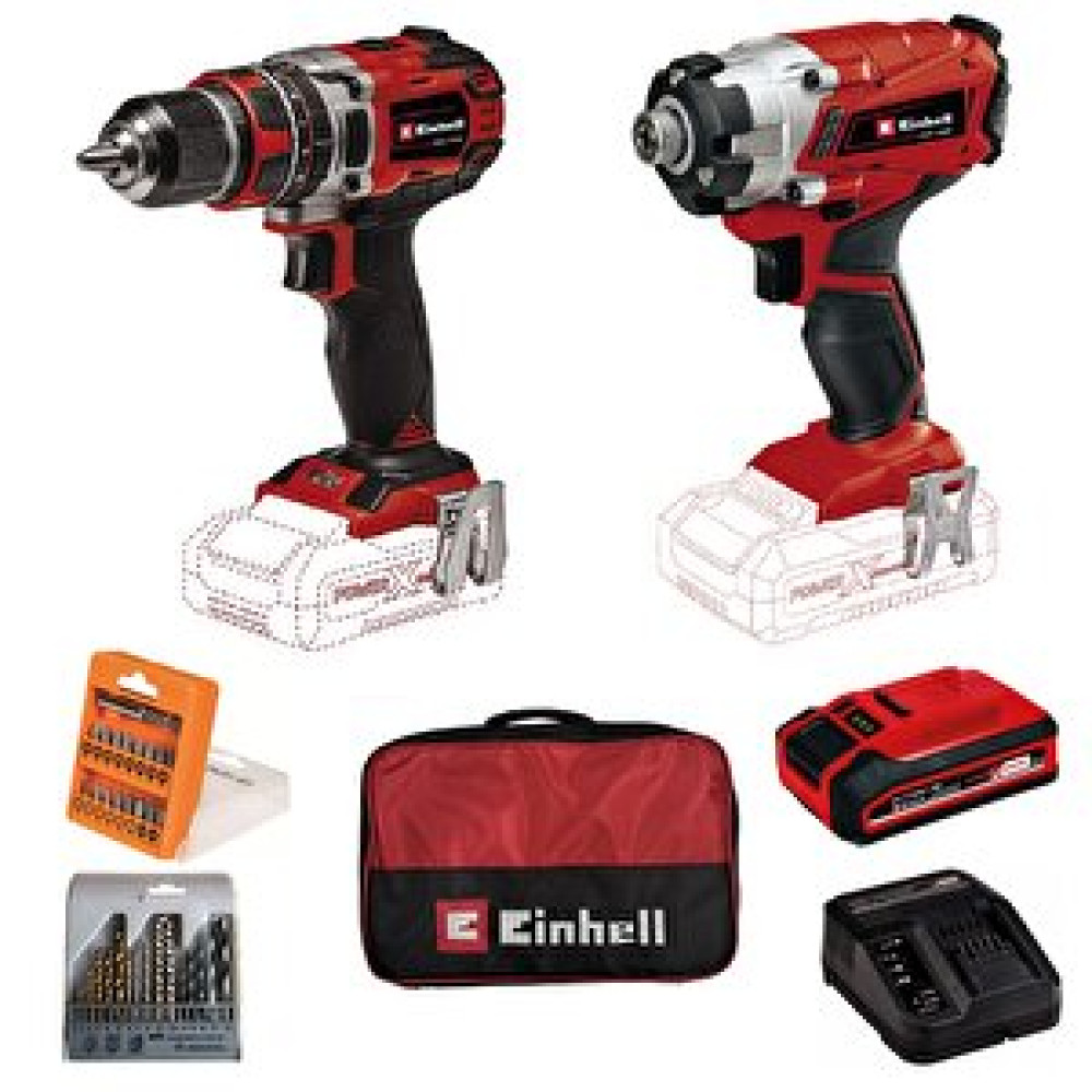 Einhell Ei̇nhell Te-cd 18/50 Li-i Bl + Te-ci 18/1 Li Darbeli Vidalama + 3 Ah Starterkit + Bez Çantalı Set Matkaplar Fiyatı
