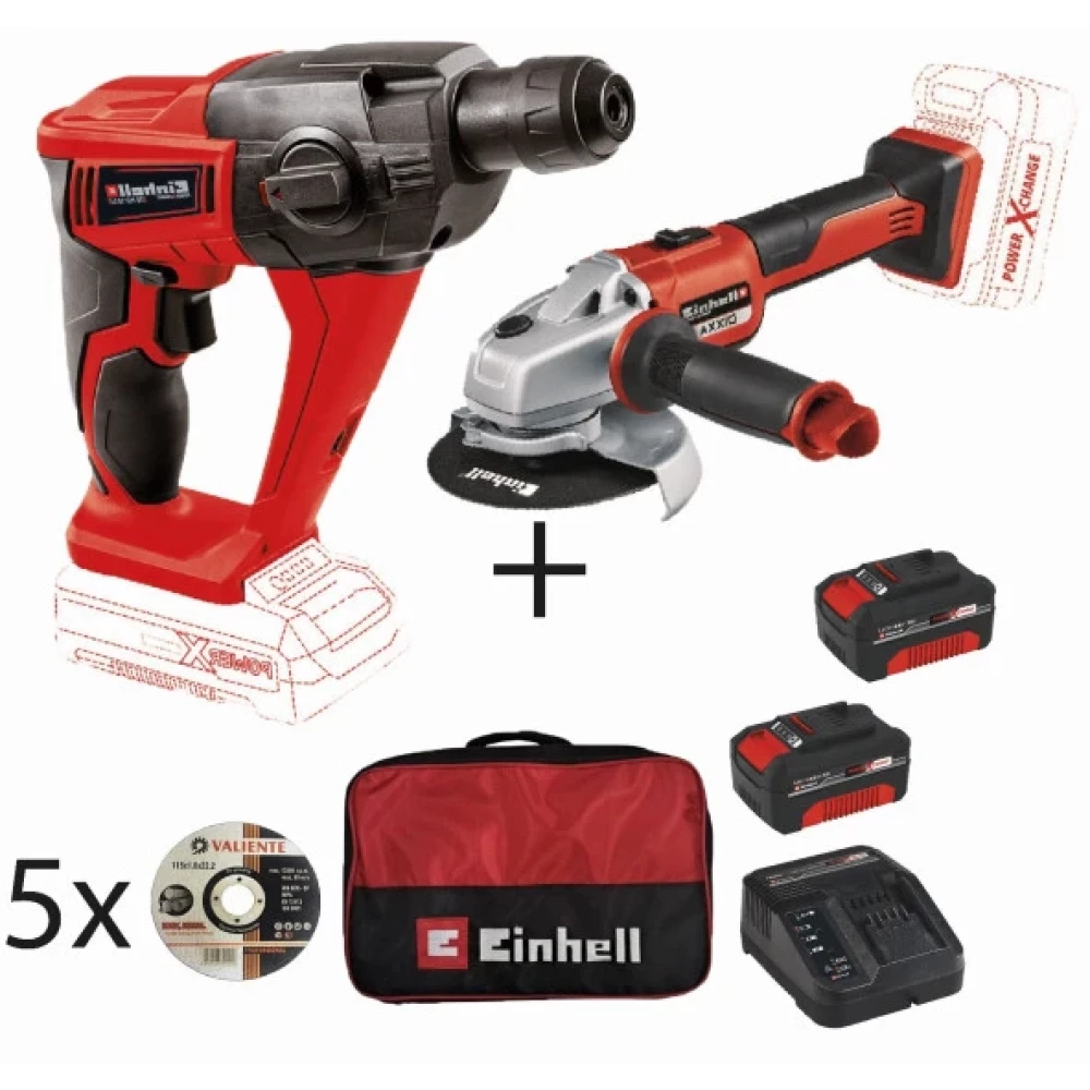 Einhell Te-Hd 18 Li Sds-Plus Darbeli Matkap + Axxio Taslama + 2*4.0 Ah Akulu Set Kırıcı Deliciler & Kırıcılar Fiyatı