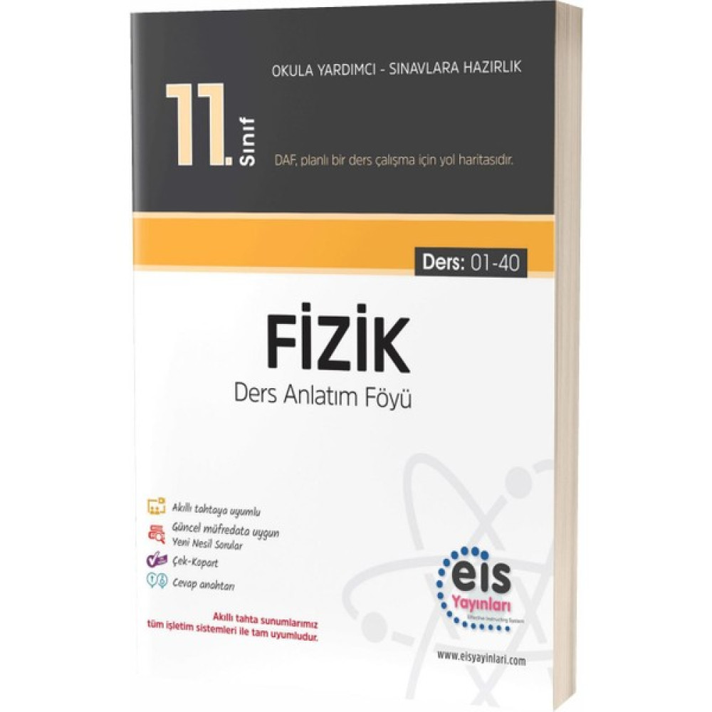 Eis Yayınları 11. Sınıf Fizik Ders Anlatım Föyü (Daf) (Ciltli) YGS ve LYS Kitapları Fiyatı