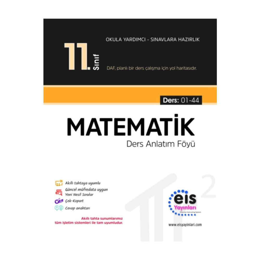 Eis Yayınları Eis 11 Sınıf Matematik Ders Anlatım Föyü 2021 Ders Sınav Kitapları Fiyatı