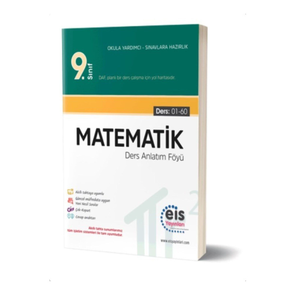 Eis Yayınları Eis 9. Sınıf Matematik Daf Ders Anlatım Föyleri Yardımcı Kitaplar Fiyatı