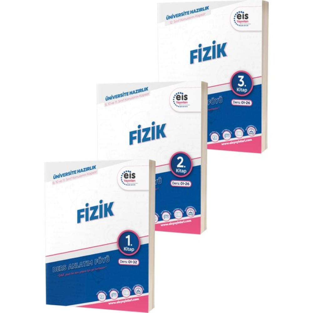 Eis Yayınları YKS Daf Fizik 1 - 2 - 3 Mavi Seri Ders Anlatım Föyleri Fizik Fiyatı
