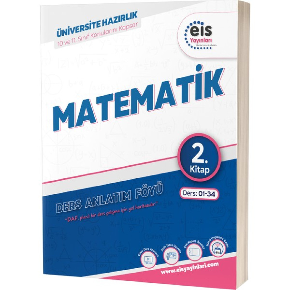Eis Yayınları YKS Daf Matematik 2. Kitap Mavi Seri Ders Anlatım Föyü Matematik Fiyatı