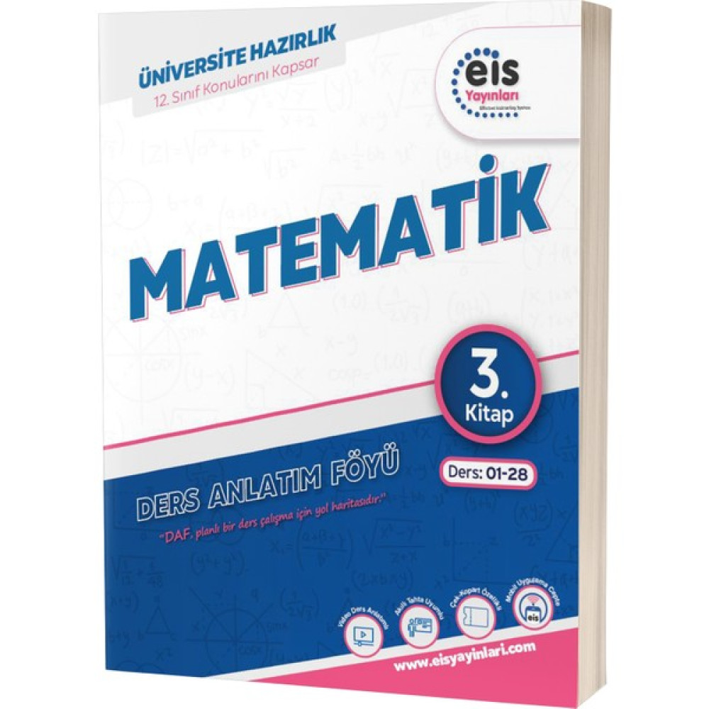 Eis Yayınları YKS Daf Matematik 3. Kitap Mavi Seri Ders Anlatım Föyü Matematik Fiyatı
