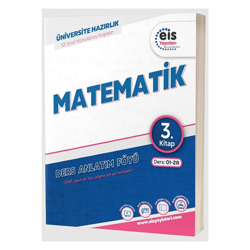 Eis Yayınları YKS - Mavi Set - DAF - Matematik - 3. Kitap / Kolektif / Eis Yayınları / 9786257199834 Ders Sınav Kitapları Fiyatı