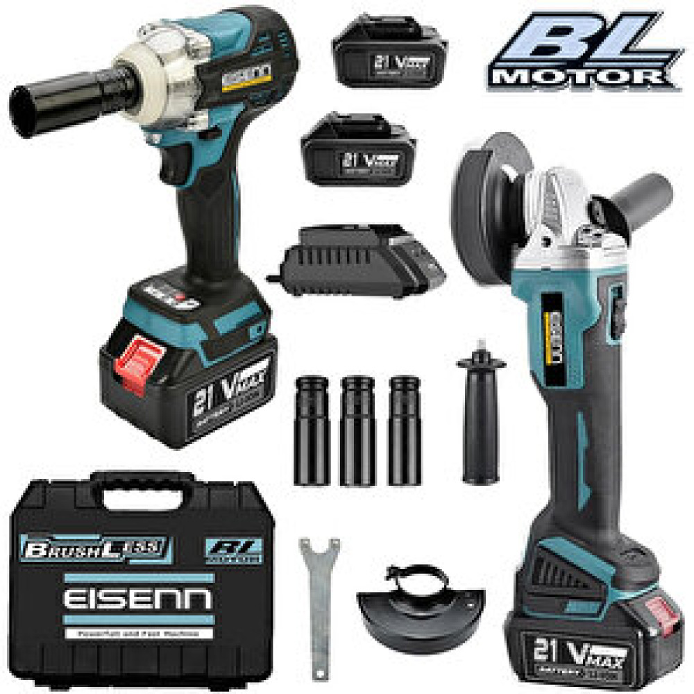 Eisenn Ex-2m1 Bl Motor Blue Süper 2 Li Set Somun Sökme + Spiral Taşlama Çantalı 2 Akülü Matkaplar Fiyatı