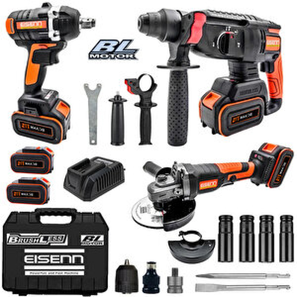 Eisenn Ex-3t Bl Motor Orange Süper 3lü Set Spiral Taşlama + Kırıcı Delici + Somun Sökme Taşlama Makinesi Fiyatı