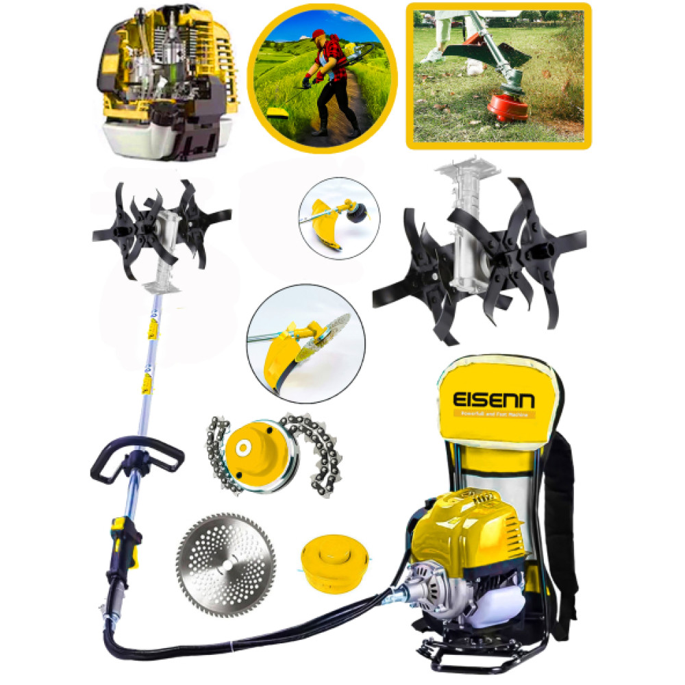 Eisenn Germany Gtx Turbo Magnatec Motor 14 Hp Sirt Tipi Cim Ot Cali Bicme Tirpani + Akrobat Capa Aparati Çapalama Makinesi Fiyatı