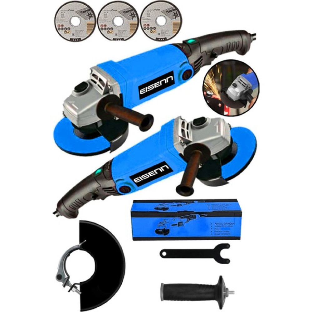 Eisenn Germany Technology 3400 W X-Drive Spark Devir Ayarlı Spiral Taşlama Metal Kesim 3 Psc Taş Hediye Taşlama Makinesi Fiyatı