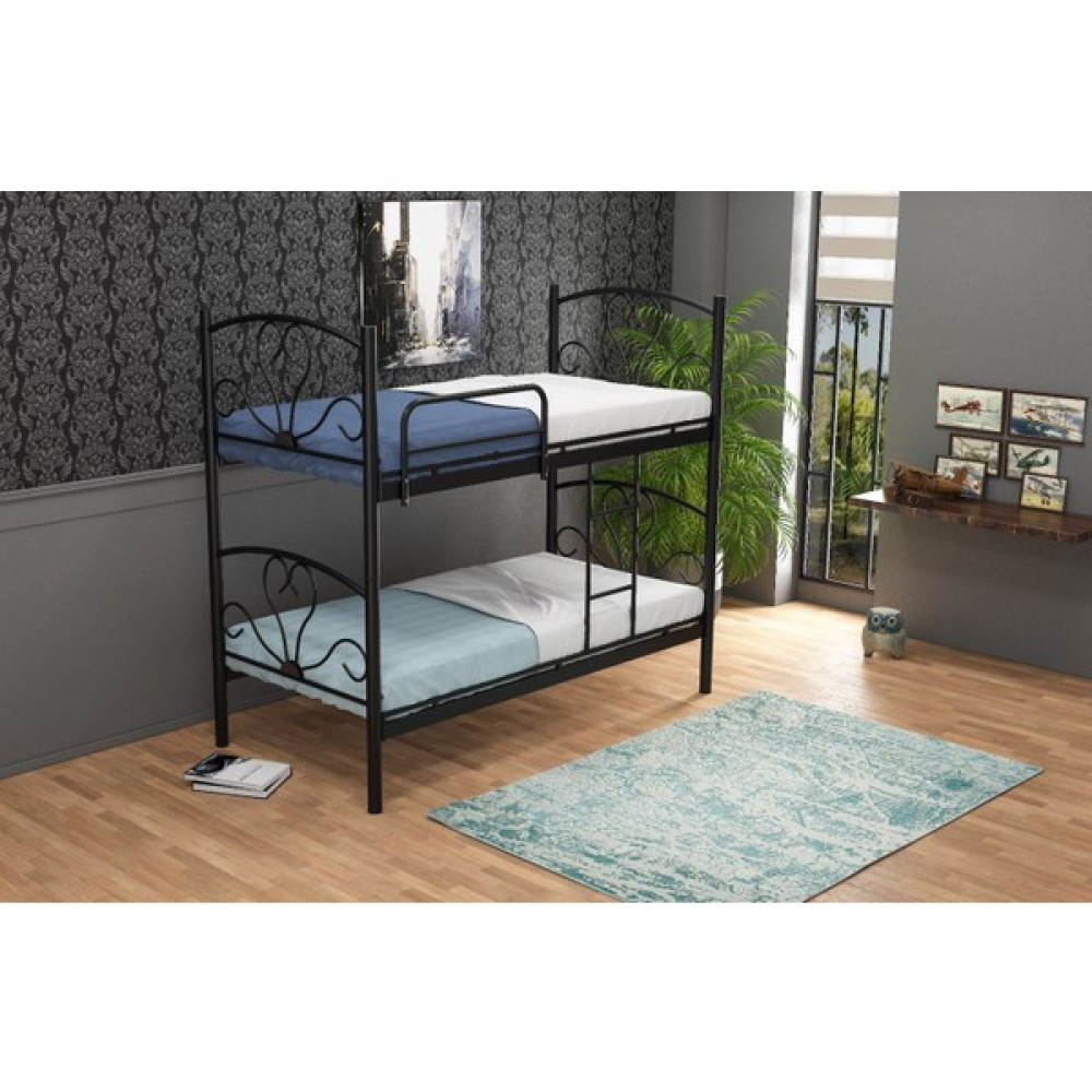 Ejder Metal Ranza 90X190 Genç Çocuk Yatak Odası Metal Ranza ve Karyola (Yataksız) E - Siyah - 90 x 190 cm Ranza Fiyatı