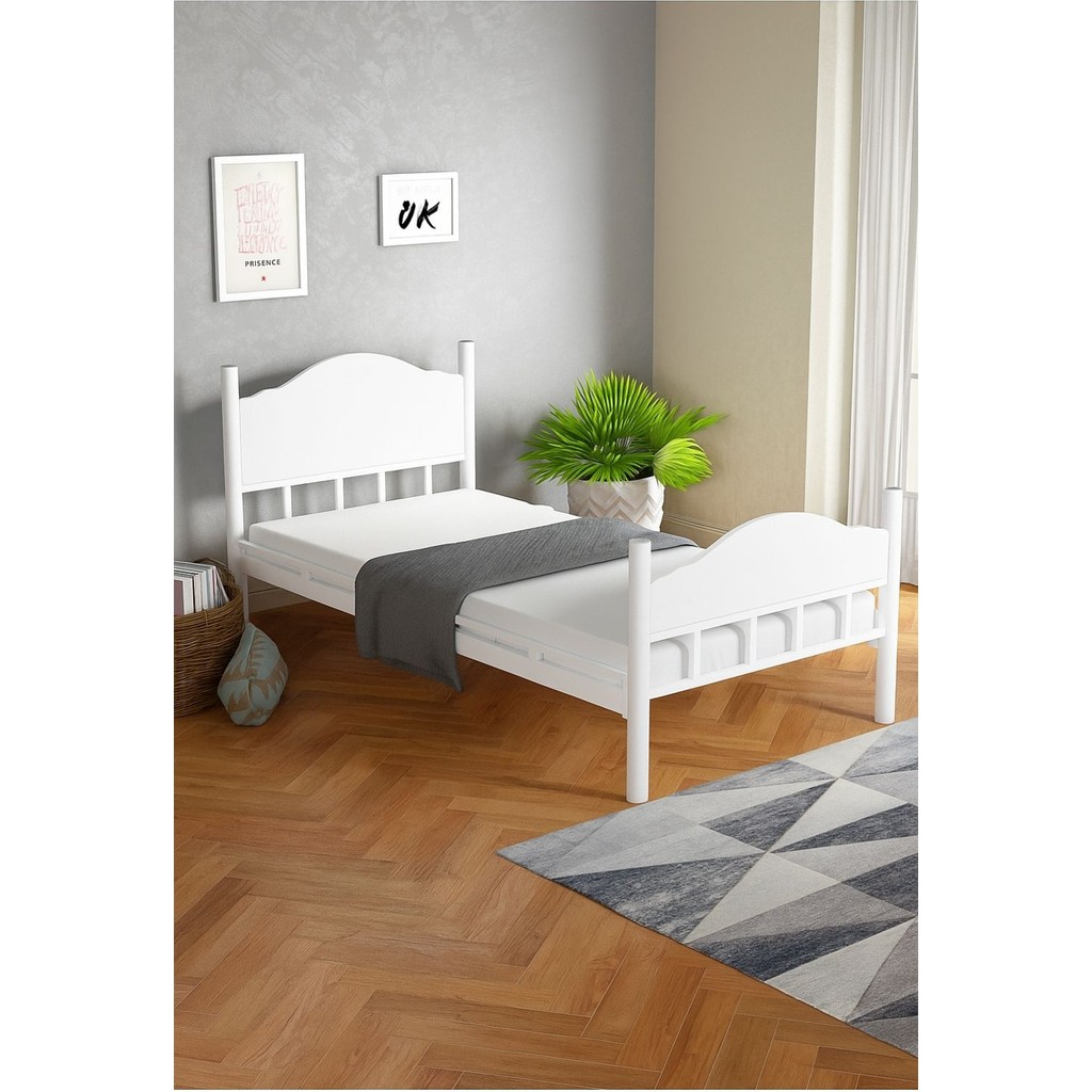 Ejder Metal Tek Kişilik Ahşaplı Karyola Beyaz (Yataksız) - Beyaz - Ahşap - 90 x 190 cm SSD / Solid State Drive Fiyatı
