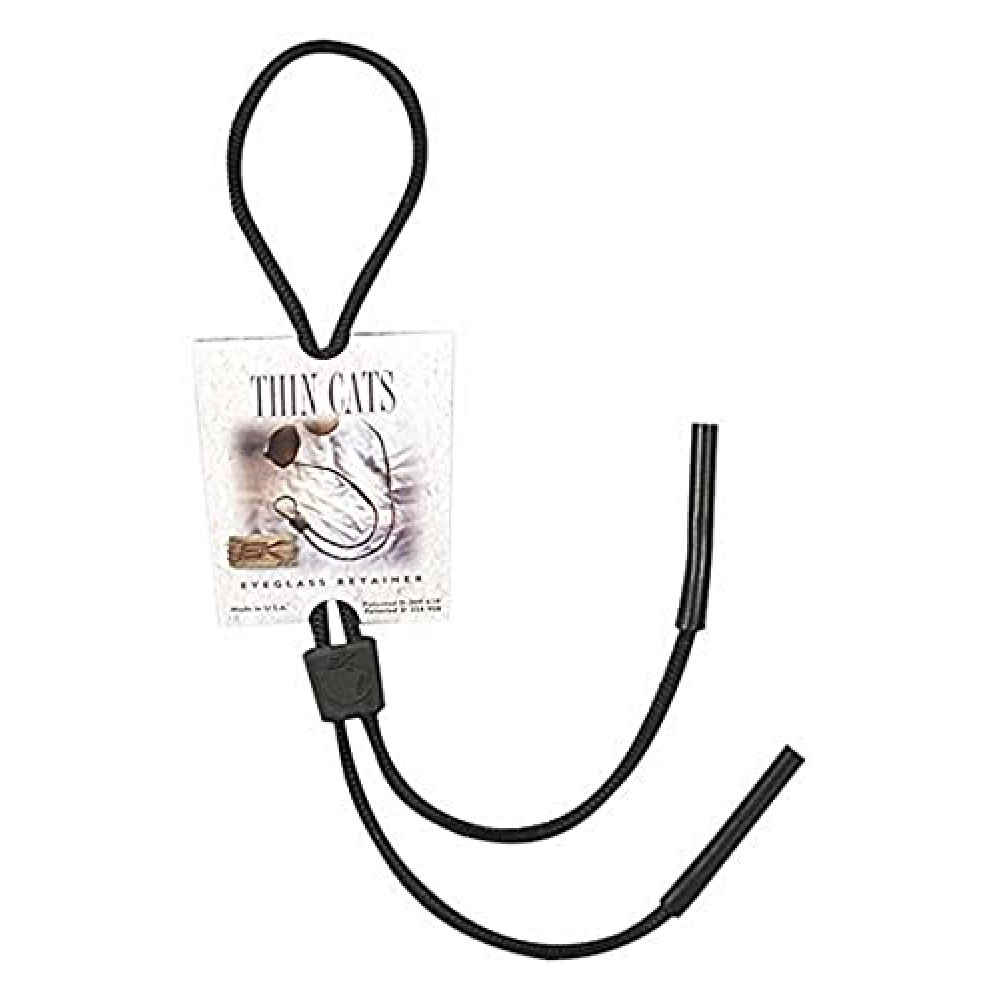 EK Ekcessories 10067C-C20 Thin Cat Strap Eyewear Retainer (Black, One Size)
