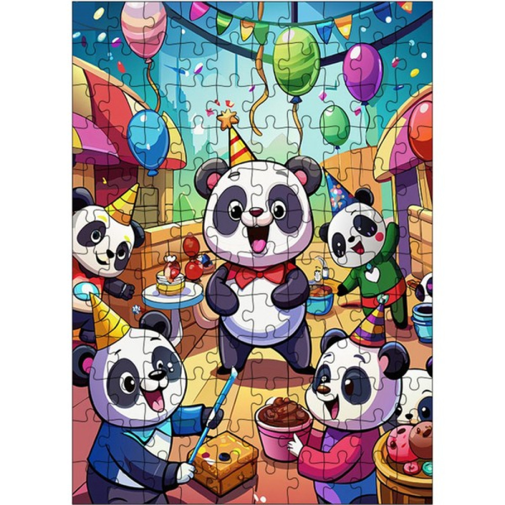 Ekart Ahşap Mdf Puzzle Yapboz Sevimli Pandalar Yaş Günü 120 Parça 25*35 cm Puzzle & Aksesuarları Fiyatı