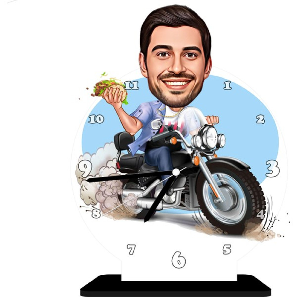 Ekart Kişiye Özel Motosiklet Gezintisi Desenli Masa Saati Masa Saati Fiyatı