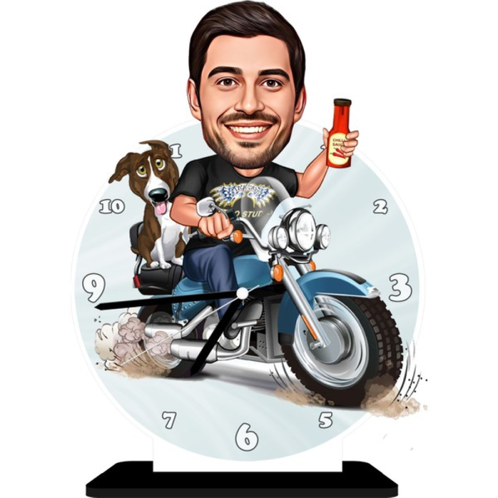Ekart Kişiye Özel Motosiklet Turu Baskılı Masa Saati Masa Saati Fiyatı