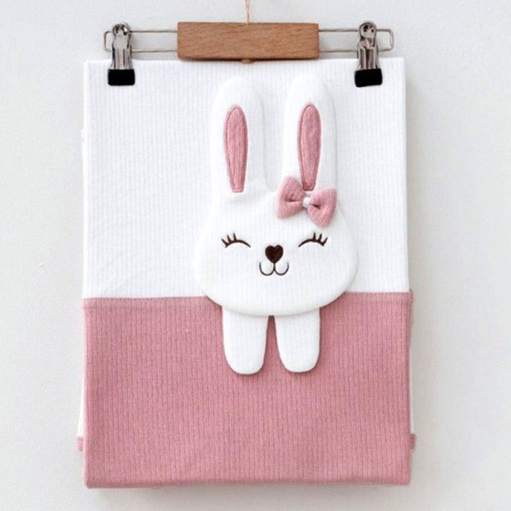 Ekebaby Bunny Lüx Penye Bebek Battaniyesi 85X90 cm - 85 x 90 cm - Gül Kurusu Bebek Battaniyesi Fiyatı