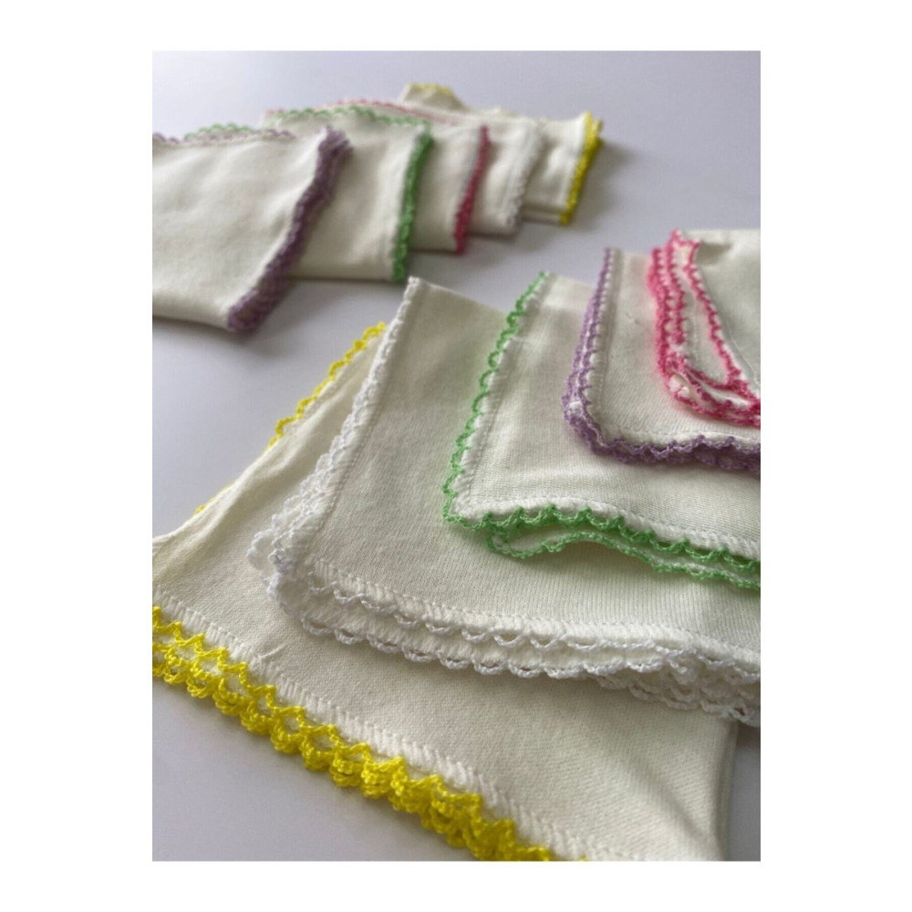 Ekebaby Organik Pamuk 28x28 Cm Ebatlarında Bebek Ağız Silme Mendili 10lu Bebek Mendil Bebek Giyim-Tekstil Fiyatı
